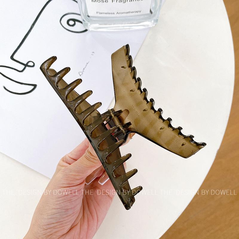 Size Chic Large Jelly Texture Shark Hair Clutch For Women Perfect For Hair Thick