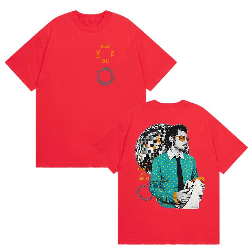 Harry Styles Kiss All The Time Disco Occasionally Tour T-shirts Men's Vintage Oversized Cotton Y2K Top