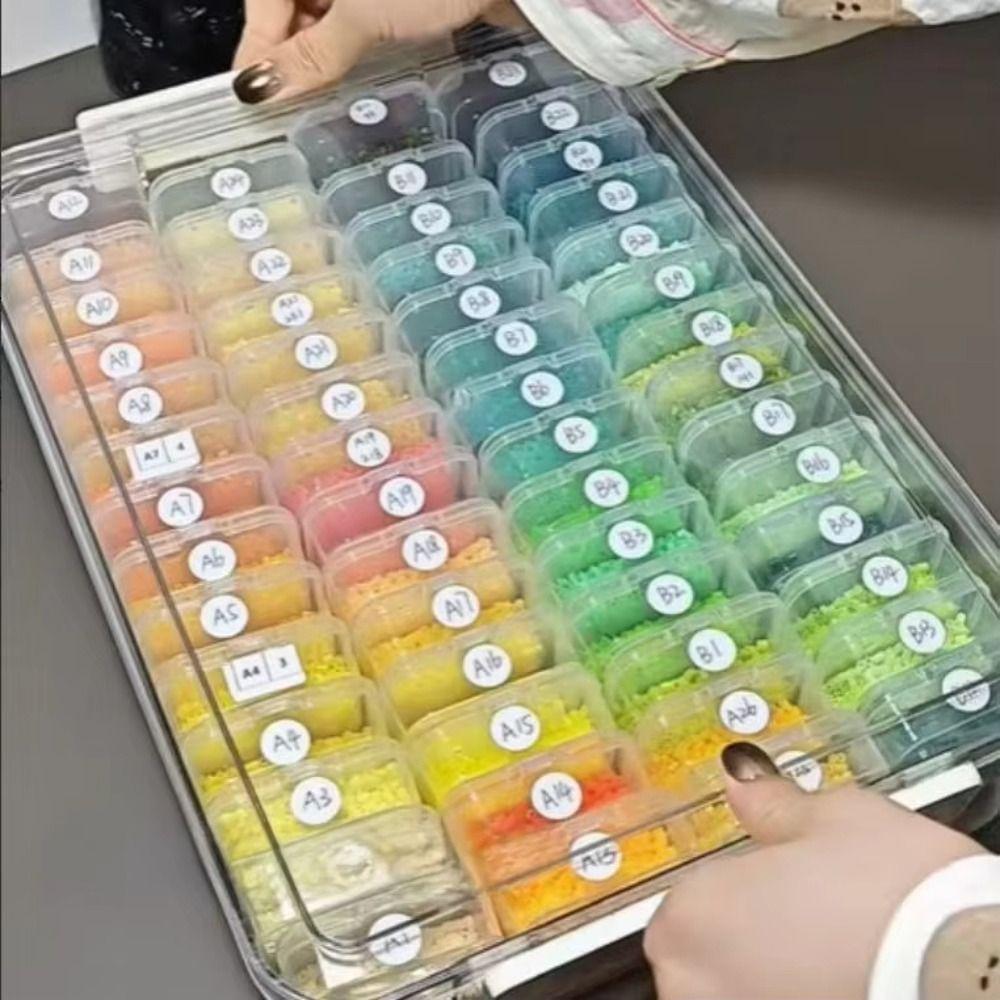 Large Capacity Fuse Beads Organizer Clip Closure with Cover Bean Storage Box Waterproof Space Saving Jewelry Container