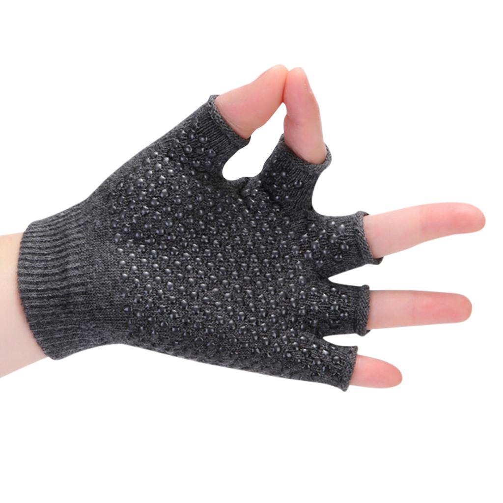 Yoga Gloves 2 Packs of Non Slip Fingerless Yoga Gloves
