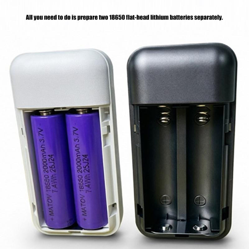 Push Cover Removable 2PCS 18650 Battery Box Powerbank DIY Shell Not Required Welding Plastic Case For Outdoor Travel