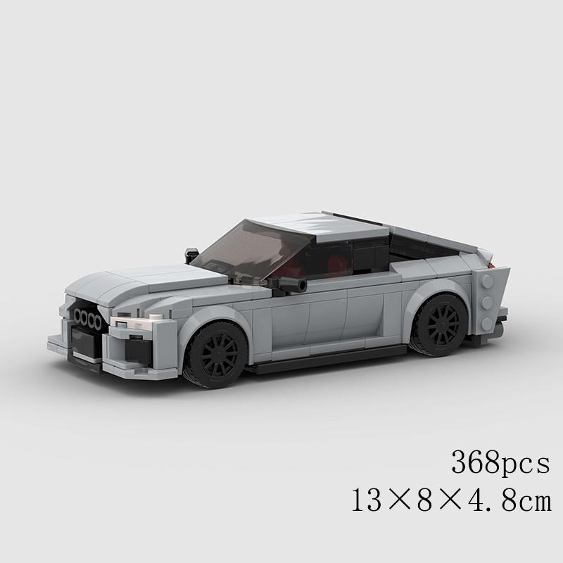 MOC Pickup Car Model Building Blocks GT RS6 Super Race Speed Racing Sports Police Vehicle Technical Racing Brick Christmas Gif
