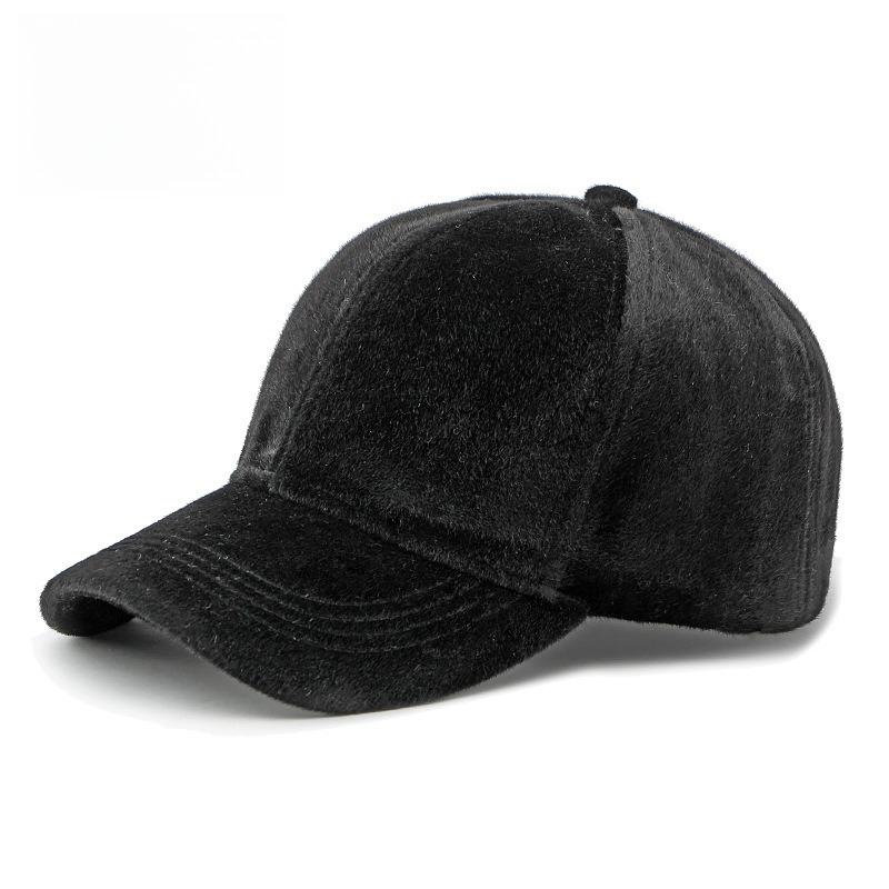 Women's Korean Fashion Structured Baseball Cap Simple Solid Color Plush Warm Peaked Hat Cozy Sunshade Cap