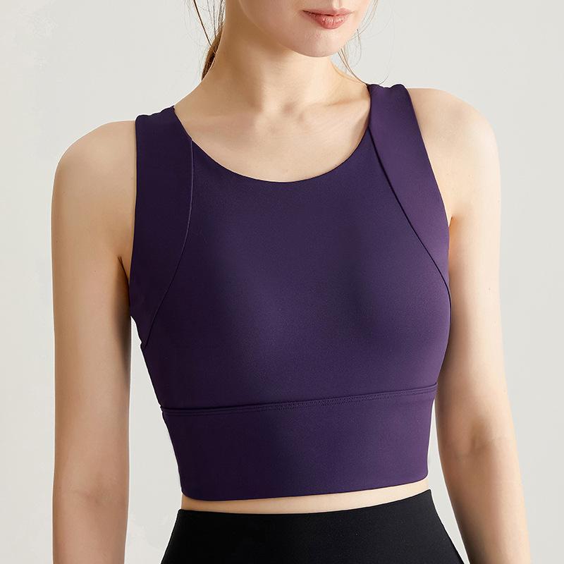 Chuandun Women's Breathable Yoga Vest with Built-in Support