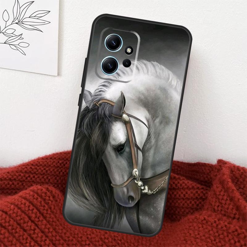 Animal Majestic Painting Horse Case For Xiaomi Redmi Note 13 10 11 12 14 15 Pro Plus Cover For Redmi 15 15C 14C 10C 12C 13C