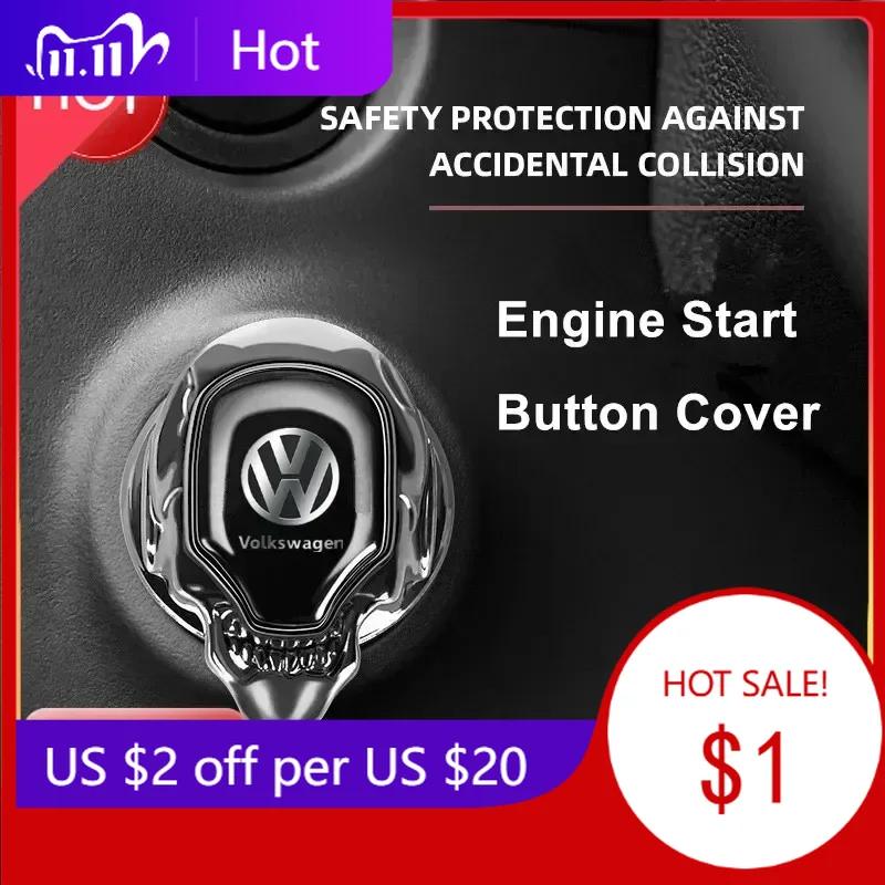 New New 1pcs Car Styling Engine Start Stop Switch Button Cover Sticker For VW Volkswagen Golf Polo Passat Touran Jetta acce