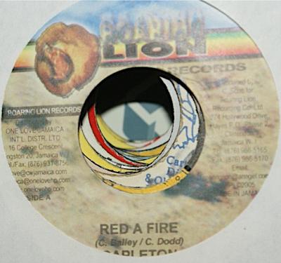 7inch Record CAPLETON - Red A Fire NONE Roaring Lion Re 2005 Jamaica Reggae, Ska & Dub Used