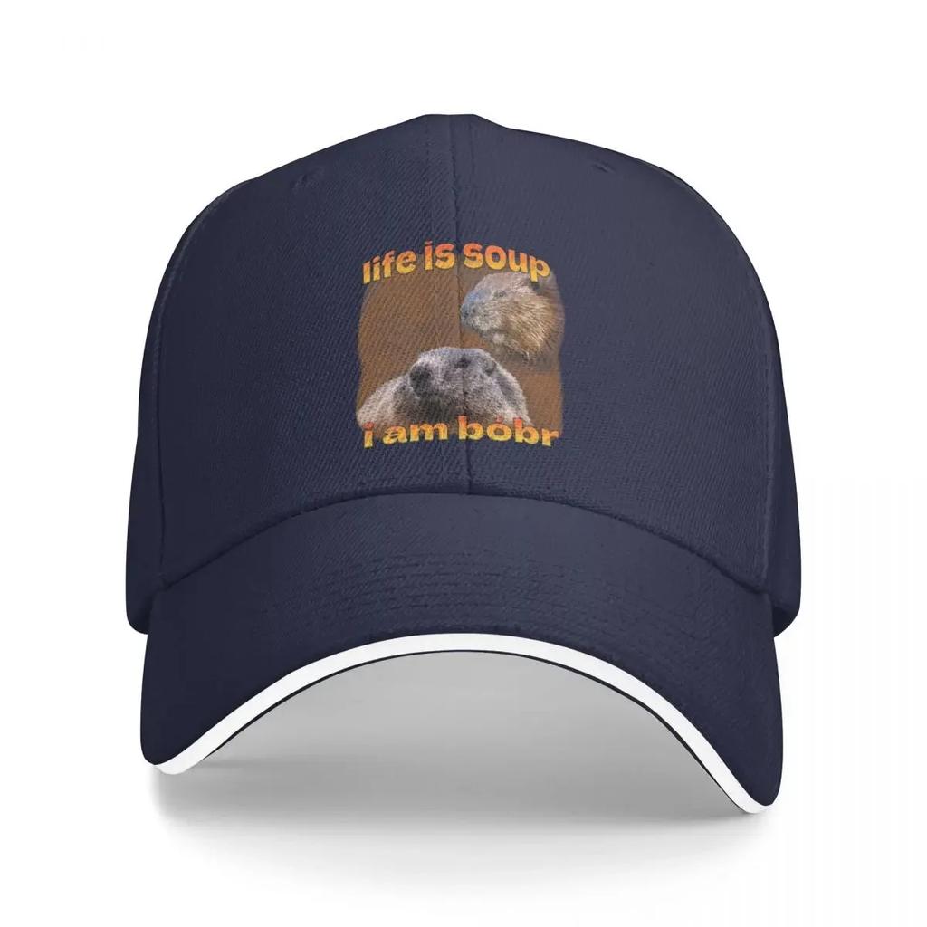 Life Is Soup I Am Bobr Kurwa Bober Beaver Meme Baseball Caps Casquette Unisex Hats