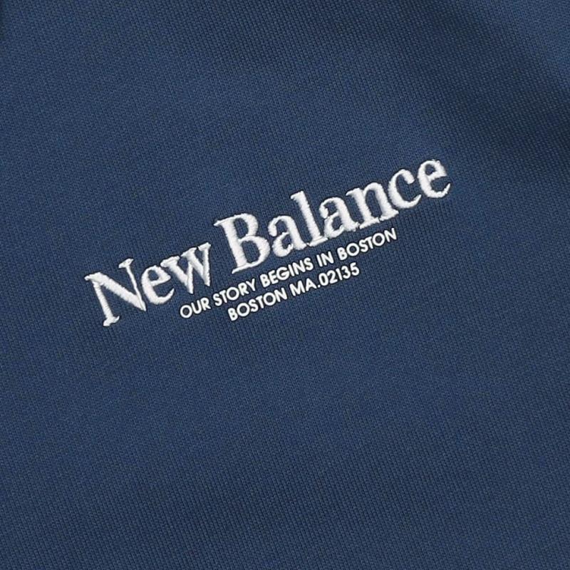 New Balance Sport Lifestyle Polo Tee Asia Sizing 'Blue' Men's 5FD24193-NV