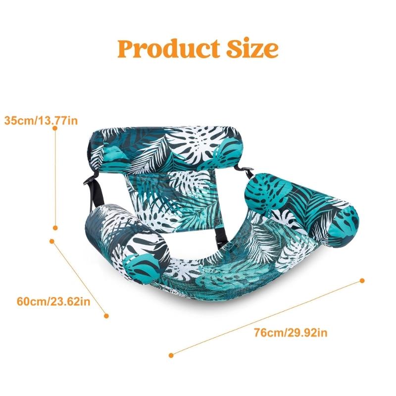 Chaises Gonflables Multi-usages en PVC Flotteurs de Piscine Hamac d'Eau Chaise Longue Pour la Relaxation en Plein Air Design Confortable