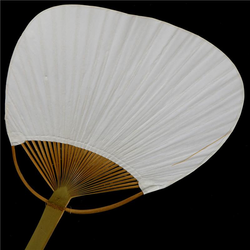 Practical Three Type Fan With Bamboo Handle Blank Paper Fan