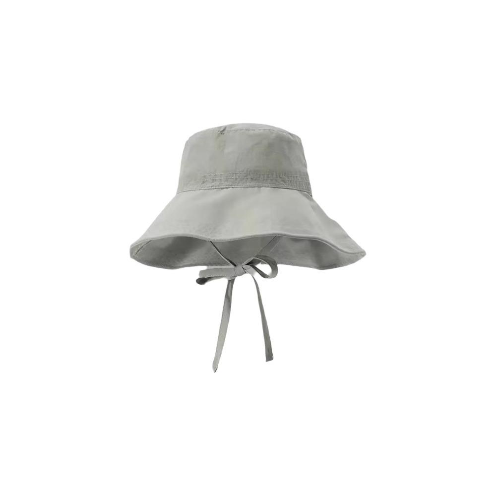 Breathable Fisherman Hat Solid Color Wide Brim Sun Hat Simple Sunscreen Bucket Hat  Beach