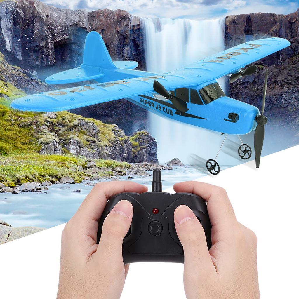 2.4G Remote Control 2 Channel Aircraft Helicopter Airplane Kids Toy Model (Blue)
