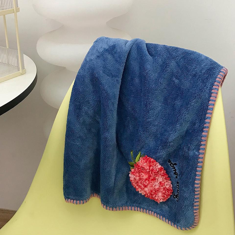 

Ins Высококачественное банное полотенце для пары и полотенце в стиле принцессы из кораллового флиса, впитывающее, быстросохнущее, для домашнего купания синий