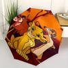 Lion King Themed Automatic Opening and Closing Folding Umbrella, Reinforced 8 Ribs, Compact Travel Design, Fashionable Folding Umbrella, Val