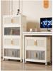 Foldable Multi-Layer Plastic Storage Cabinet - Dustproof Organizer for Toys, Snacks, and Miscellaneous Items