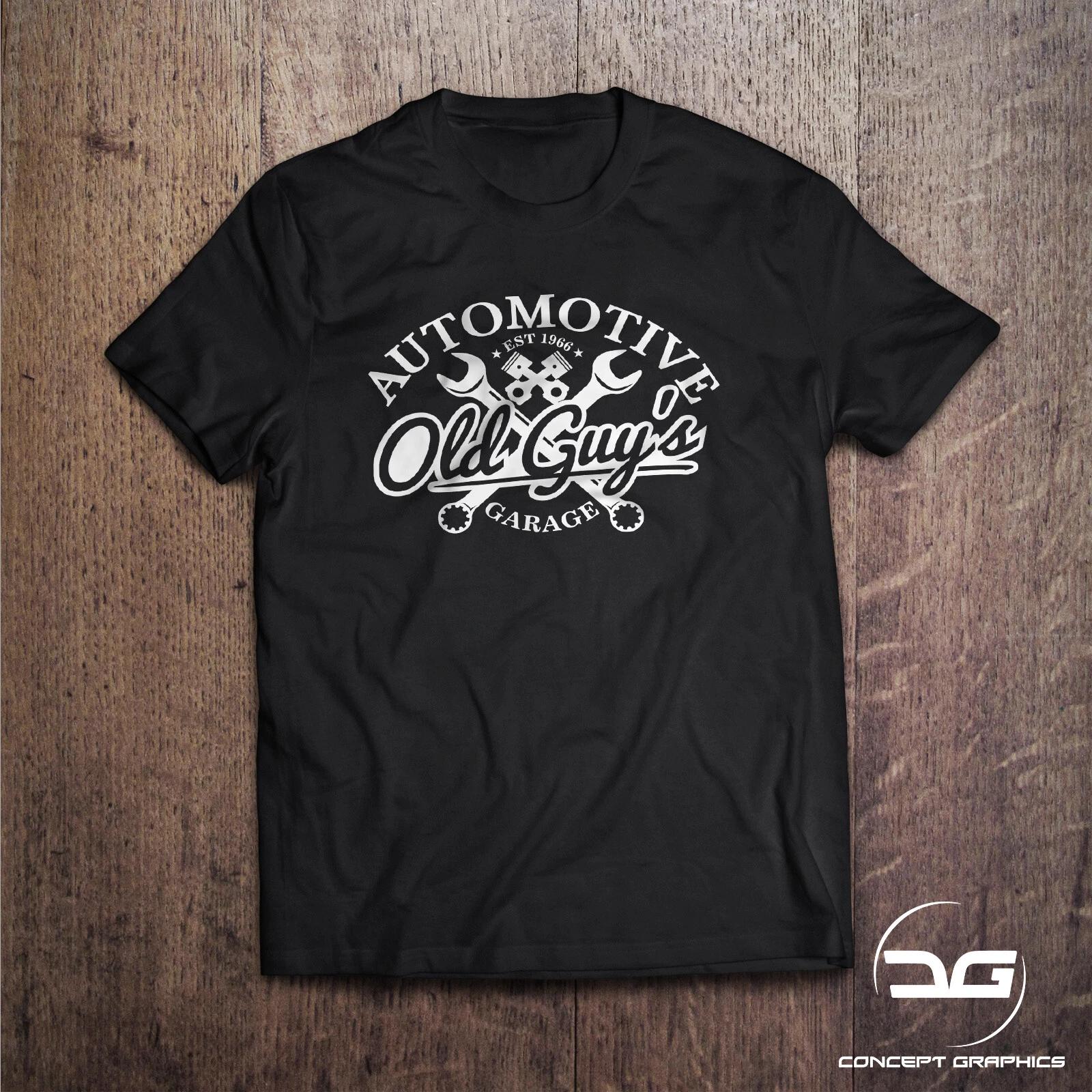 Old Guys Garage Automotive Funny Mechanics Engineering Car T-Shirt Birthday Gift M