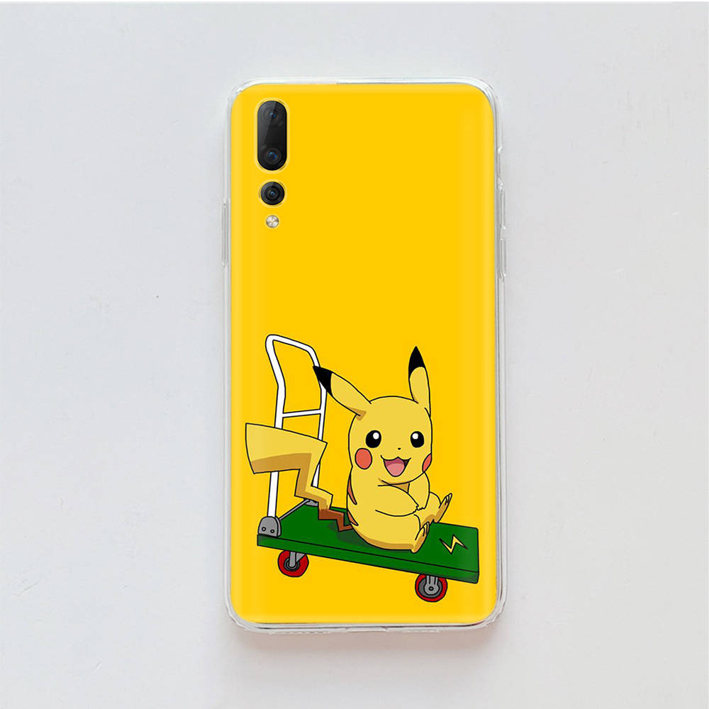 Transparent Case for Samsung A04 A14 A23 M33 M53 Realme 10 9 C35 C55 VIVO X80 Infinix Hot 30 Note 11 Tecno Spark 8P Pro P-33 Pokemons Pikachu