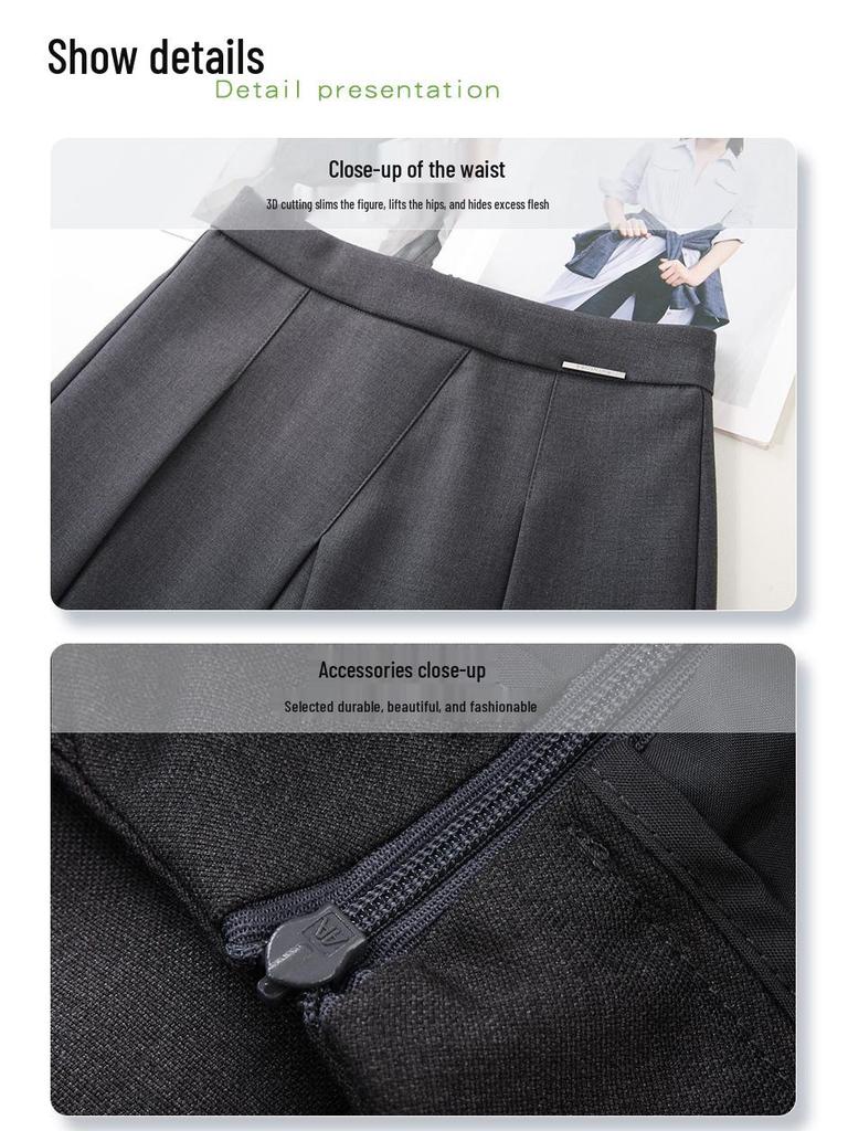 Women's High-Waist Navy Blue Irregular Short Skirt - Spring 2025 Collection