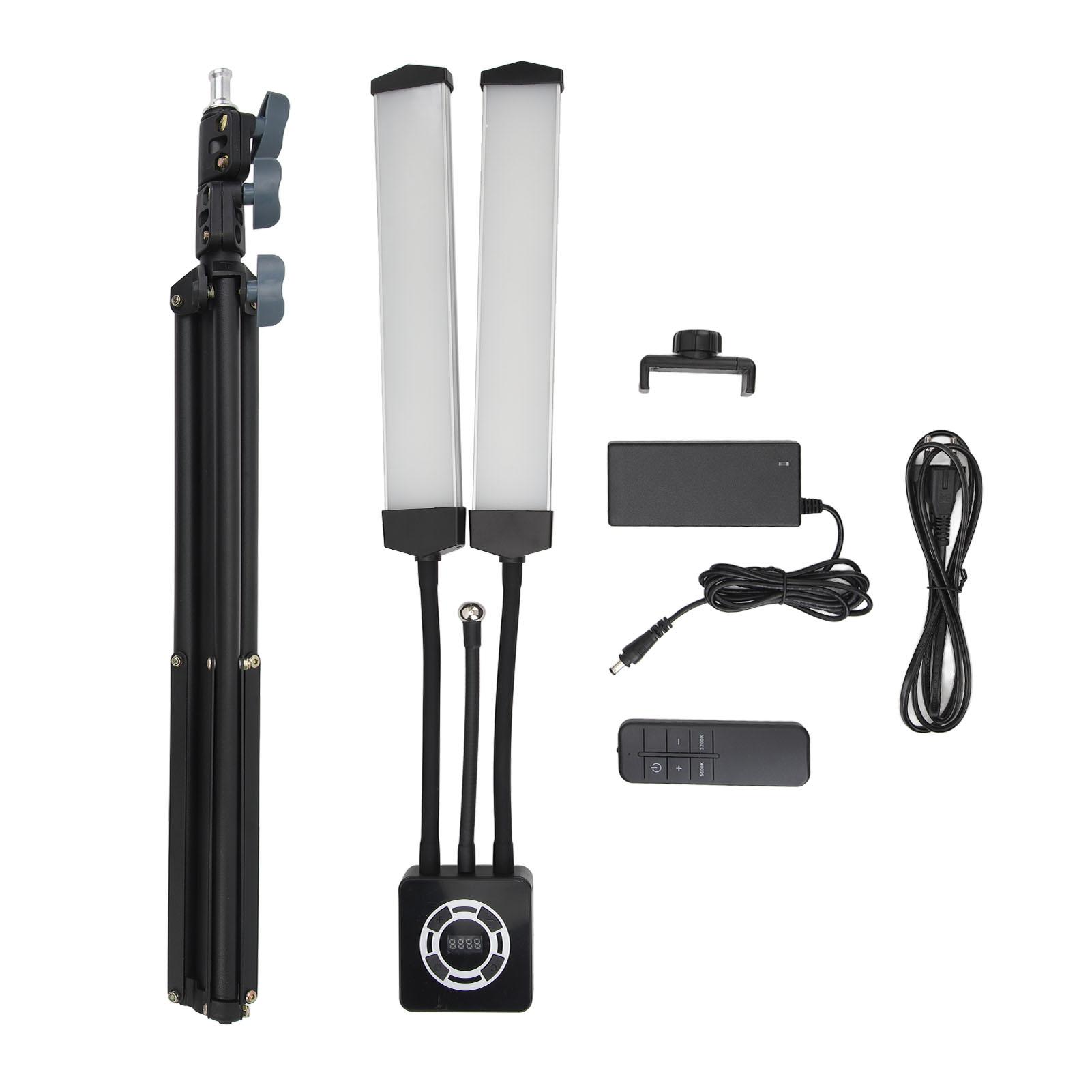 

40W Dual Arms LED Fill Light with Phone Holder 3200K‑5600K Foldable 3 Modes LED Stick Fill Light for Live Video Photography US