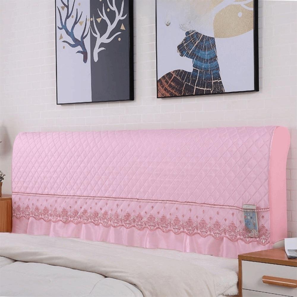 Lace Design Bedhead Cover Decorative All-inclusive Style Headboard Cover Elegant Washable Bed Head Slipcover Bedroom Decor