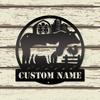 Personalized Farm Animal Iron Wall Art Rustic Highland Cow Decor