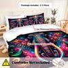 Colorful Elephant Pattern 3D Printed Duvet Cover Soft Comfortable Bedding Set Wildlife Modern Art Style Quilt Cover Pillowcase