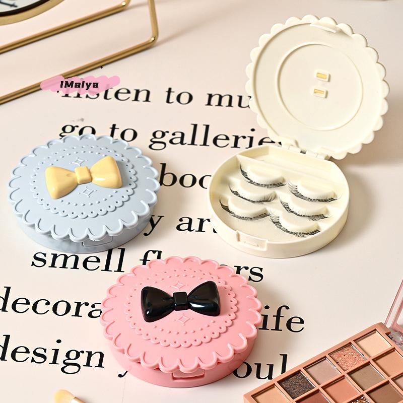 M-1Stk Mini Mode Umweltfreundliche Falsche Wimpern Aufbewahrungsbox Blumenform Abs Make-up Kosmetikwerkzeug Tragbare Hülle Organizer