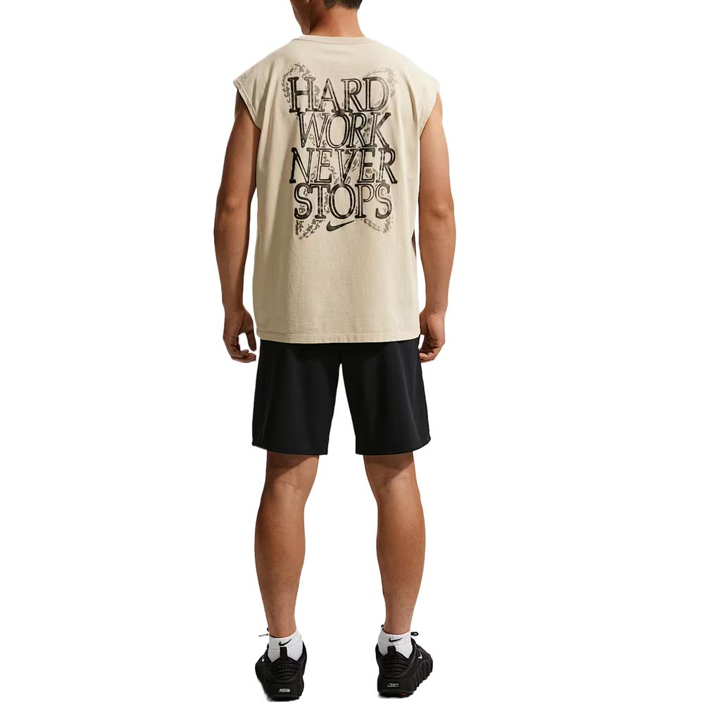 Nike Tank Tops Men's Desert Khaki Crew Neck Moderate Straight Fit IH1976-253