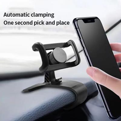Suporte de Celular para Carro Rotação 360 graus Suporte de Celular Suporte de Navegação GPS Clipe Universal de Ajuste Esférico Suporte de Celular de Encaixe