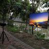 HD Projector Screen, Portable Video Screen Widescreen, Foldable Anti- indoor e outdoor