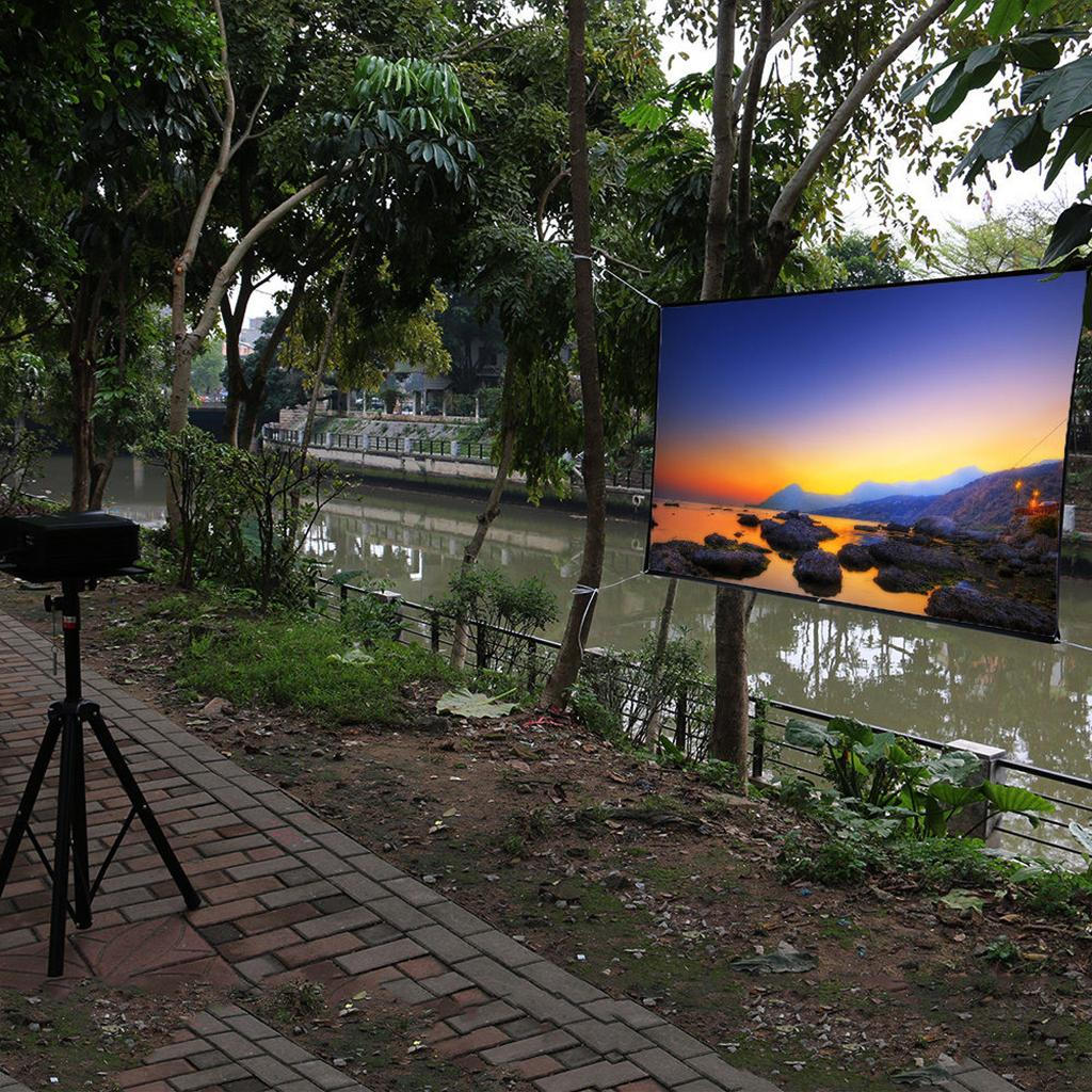 HD Projector Screen, Portable Video Screen Widescreen, Foldable Anti- indoor e outdoor