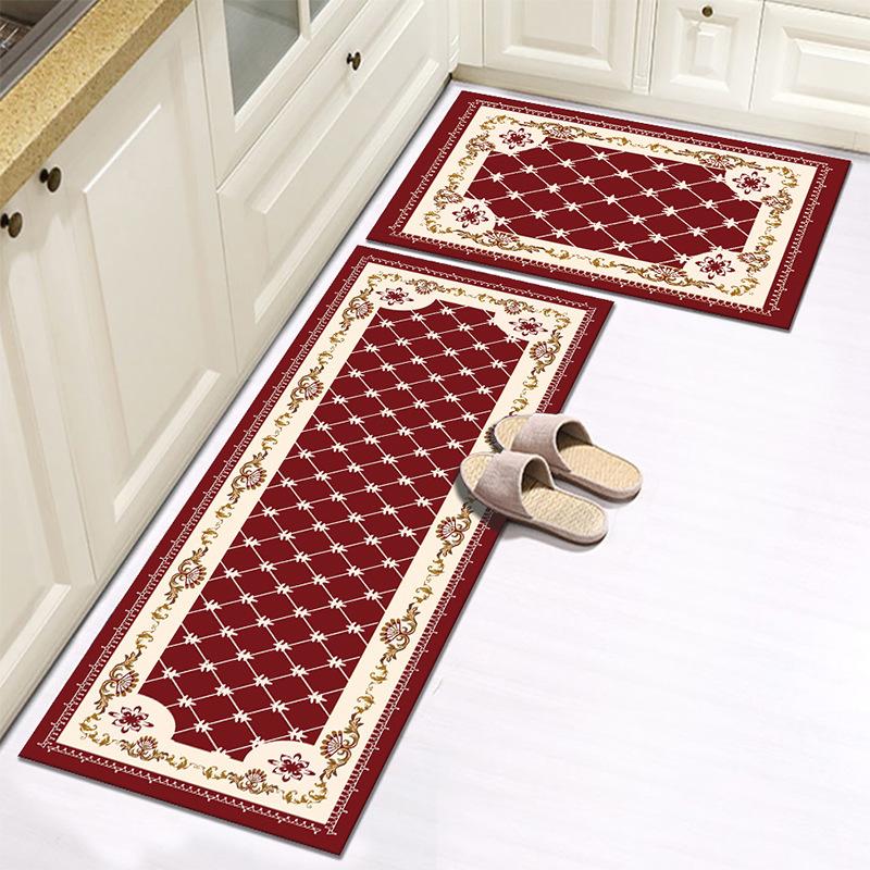 WTEMPO Kitchen Carpet Printed Carpet Thick Foot Mat Floor Mat Simple Door Mat Entrance Door Mat