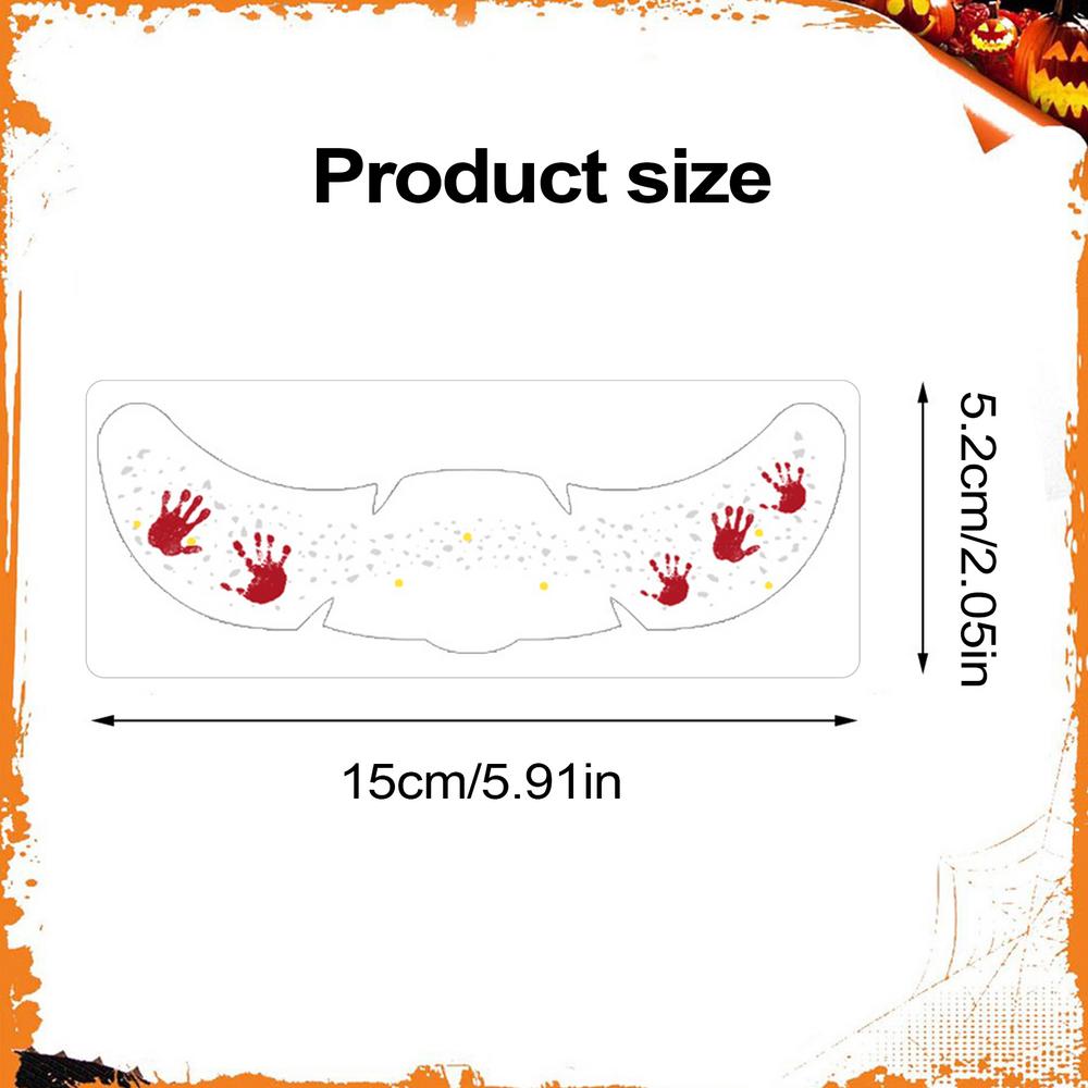 Halloween Face Stickers For Women Creepy Eye Stickers Spooky Adhesive Bat Pumpkin Handprint Decals For Halloween Kids Women