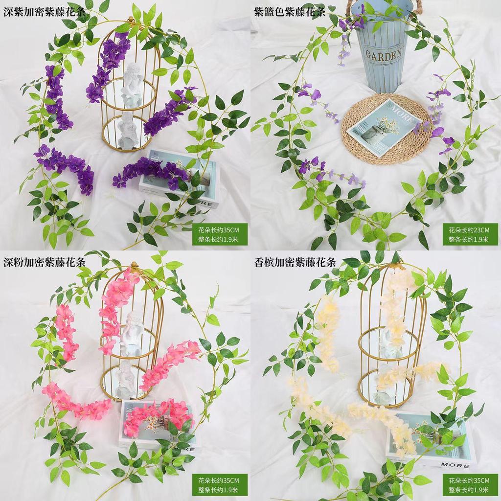 Wisteria Artificial Flowers For Garden Decor With Durable Plastic Vine For Indoor And Outdoor Use
