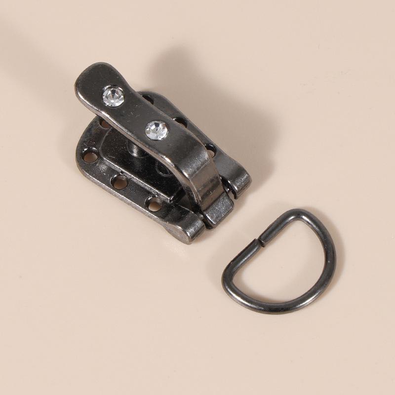 High-Quality Rhinestone Fur Coat Buttons and Buckle Set with Metal Snap and Duckbill Clasp