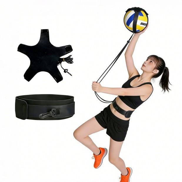 Volleyball Training Aid: Adjustable Spike, Serve, Pass Practice with Automatic Return & Juggling.