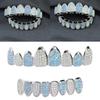 Attractive 8 Point Zirconia Teeth Grillzs Permanent Metal Body Jewelry Exemplary For Weddings Parties