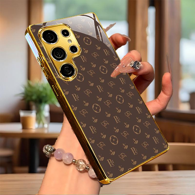 Vendita calda Moda Semplicità Di alta gamma Placcatura Vetro Custodia per Telefono per Samsung Galaxy S26 S25 S24 S23 S22 S21 FE,Ultra,Plus