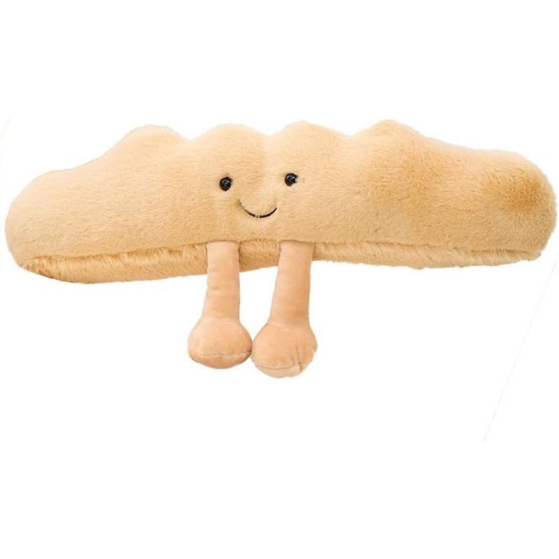 9" Croissant Plush Toy Cute Croissant Bread Pillow Stuffed Animals Funny Soft Food Plushies Toy (Pretzel)