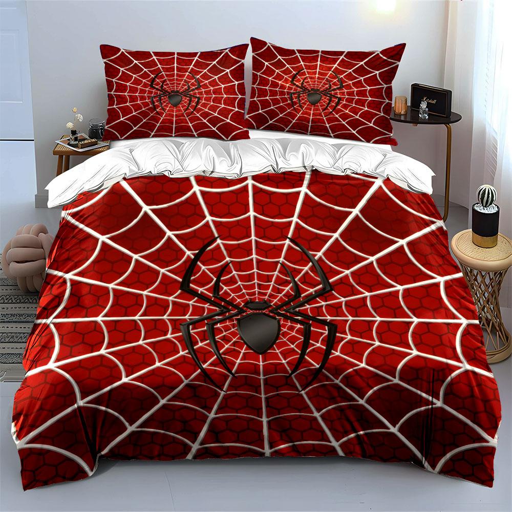 "Spider web-Themed Set for Decoration" Exquisite Three-piece Bedding Set Gift for Kids and Adults
