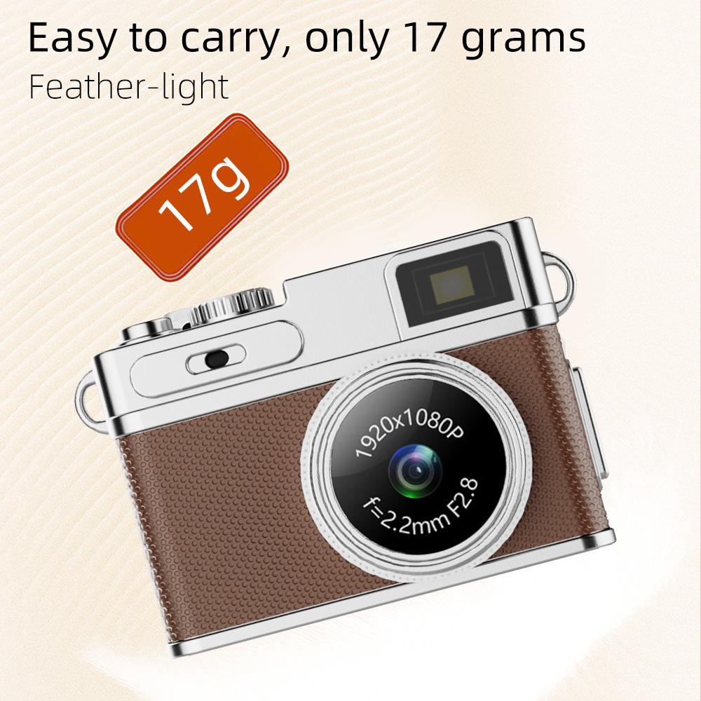Magecam Retro digitální fotoaparát 1080P Videorekordér LED přisvětlení 0,96palcový IPS displej Přenosný Mini digitální fotoaparát