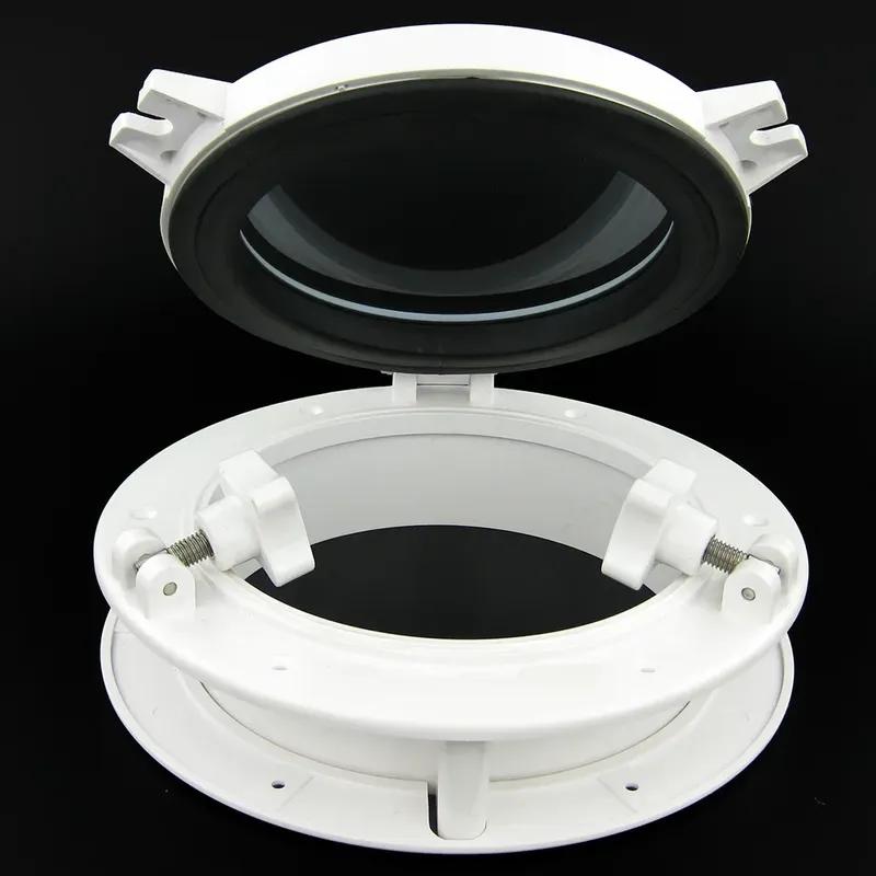Boat Yacht Round Opening Porthole Window 8.5'' ABS Frame Tempered Glass Portlight