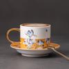 Personalized Chinese Ceramic Milk Cup Breakfast Mug With Saucer Spoon For Office Home Coffee Bar Luxury Drink Vessel Wholesale