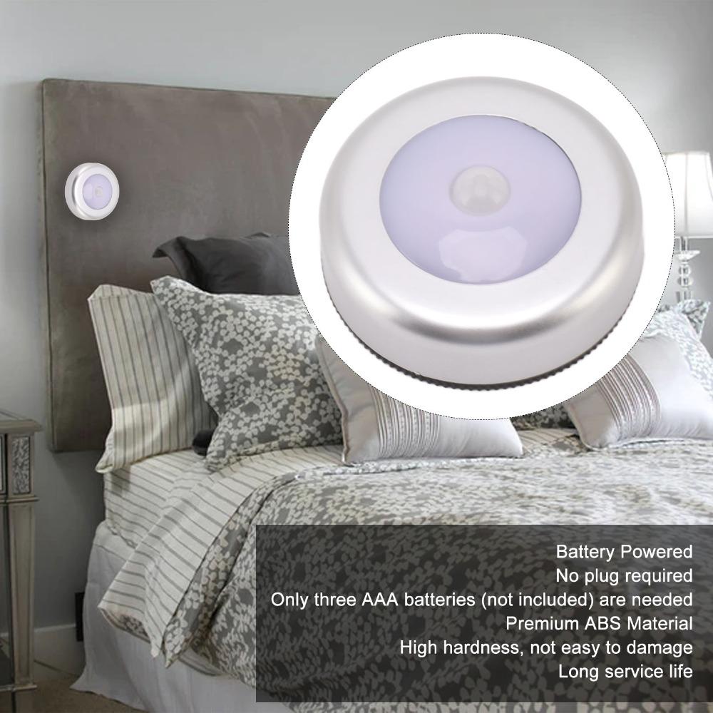 2 Pack Battery Powered LED Induction Lamp Small Sensing Lamp Eye Protection Night Light  Closet