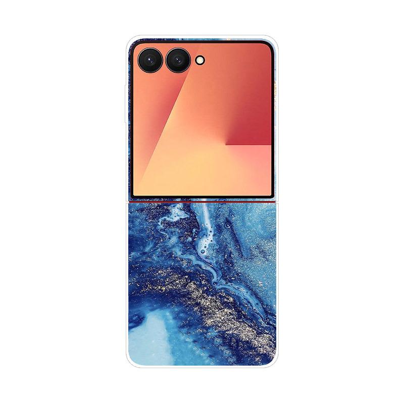 Luxury Transparent Phone Case For Samsung Galaxy Z Flip 7 Cases Hard PC Folding Cover For Galaxy Z Flip7 Shockproof Capa Fundas