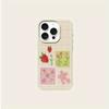 Strawberry check pattern phone case, suitable for iPhone 17, 16, 15, Plus, Pro, Max series phones - suitable for use as a gift