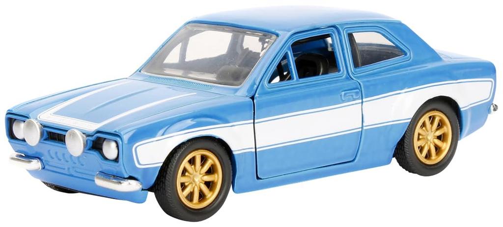 Jada Toys Fast Furious Series Brian Ford Escort Blue Finished Figure & 1/32 F&F