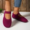 Fashion Autumn New Womens Fashion Round Toe Flat Non-Slip Womens Shoes Solid Color Mesh Shallow Mouth Slip-On Women Shoes Large Size