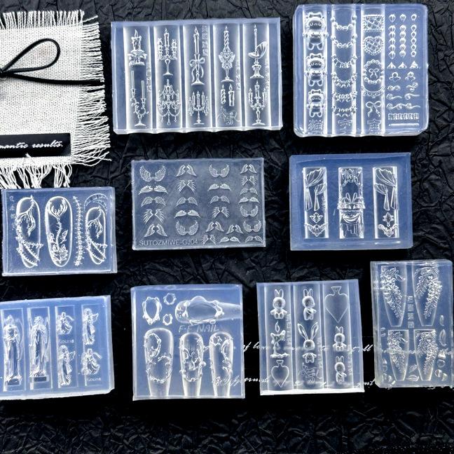 3D Angel Wings & Mermaid Mold for DIY Nail Art and Home Decor